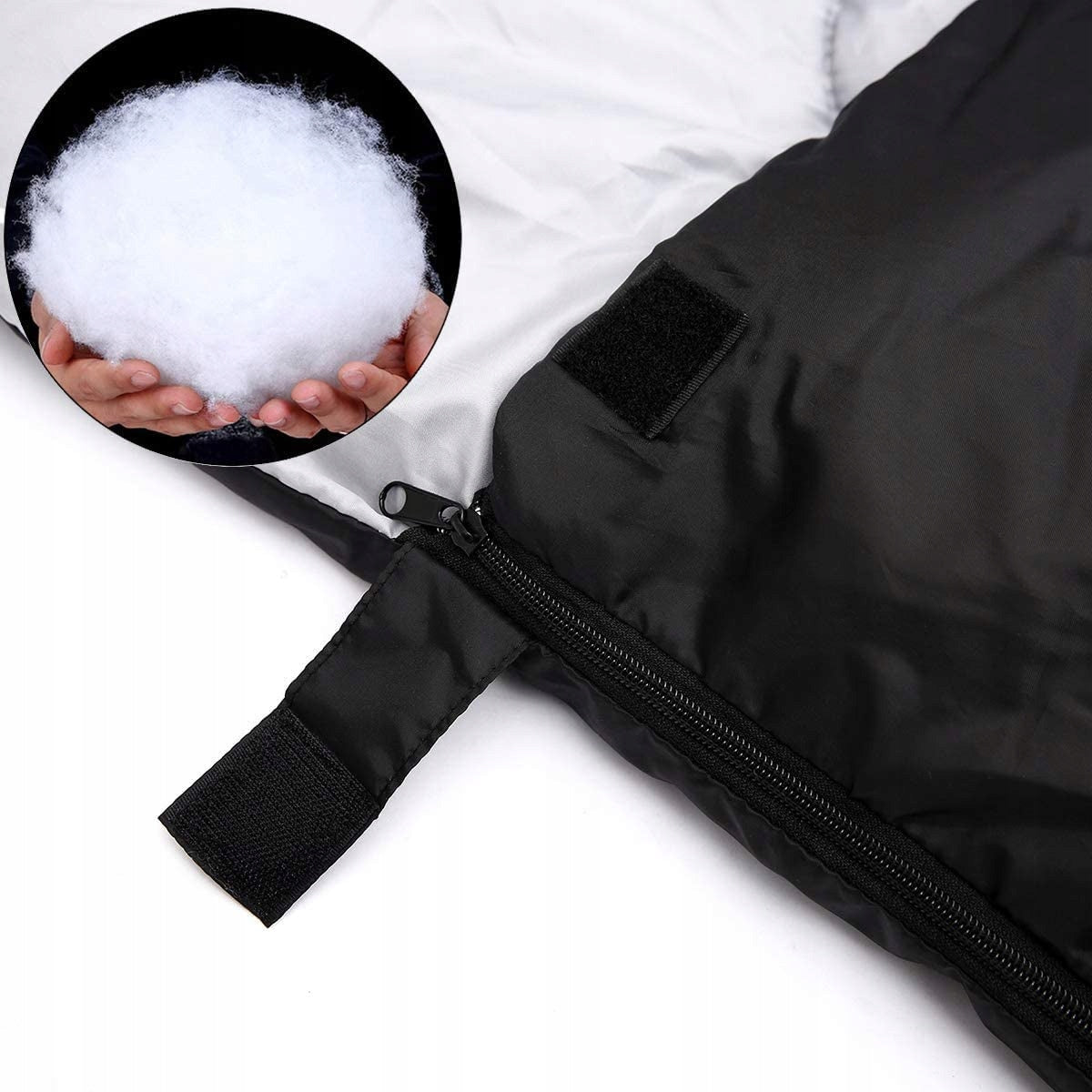DOUBLE SLEEPING BAG HIKING MOUNTAIN CAMPING WINDPROOF WARM + PILLOWS Manufacturer code 6970396473372