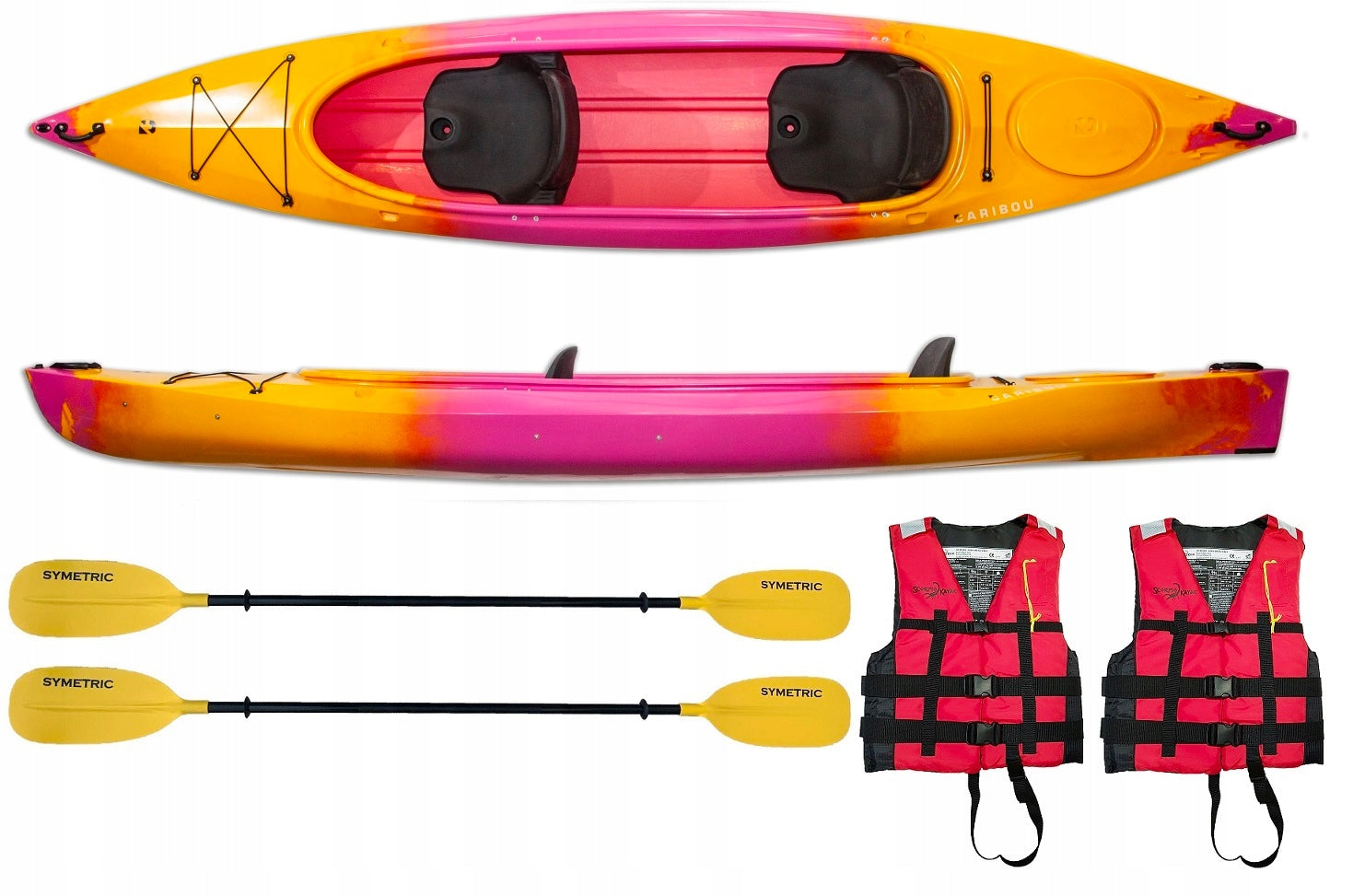 DOUBLE TOURIST KAYAK CARIBOU STABLE FAMILY TWO SET
