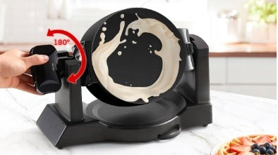 DOUBLE WAFFLE MAKER 1400W BELGIAN ROTARY 180° 2 WAFFLES 18 CM Manufacturer code GOFROWNICA4