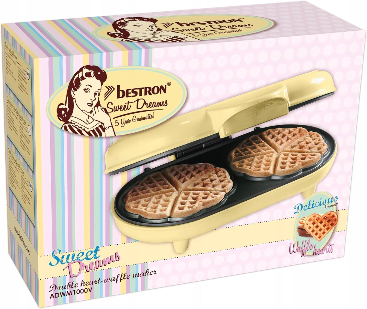 DOUBLE WAFFLE MAKER FOR CLASSIC WAFFLES WITH NON-STICK COATING 1000 IN Power rating 1000 W