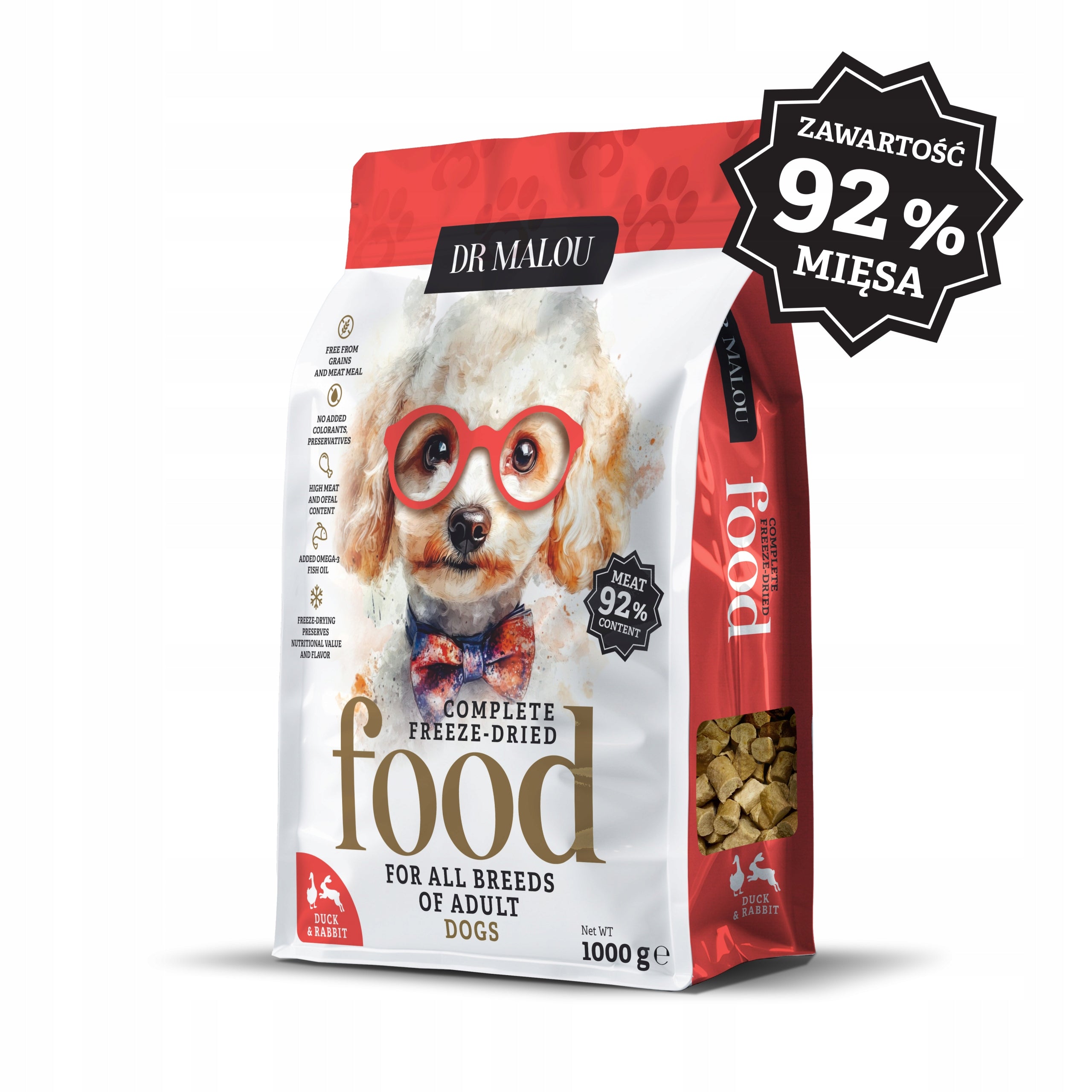 DR MALOU FREEZE-DRIED DOG FOOD DUCK WITH RABBIT 1KG