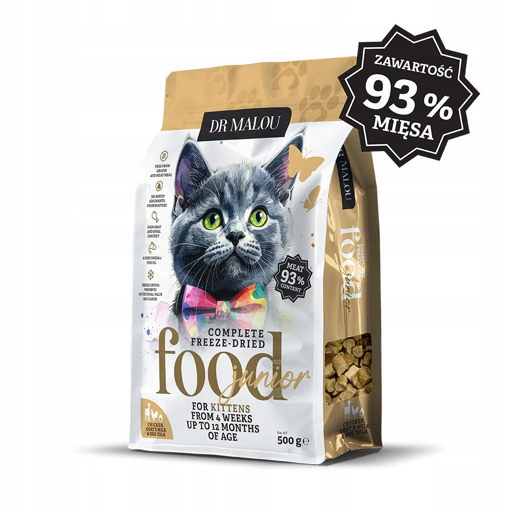 DR MALOU FREEZE-DRIED FOR KITTENS CHICKEN WITH GOAT'S MILK AND YOLK 500G Brand DrMalou