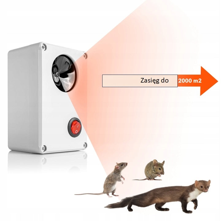 DRAGON ULTRASONIC BATTERY-OPERATED RODENT RAT MARTEN REPELLENT Manufacturer code H6