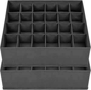 DRAWER ORGANIZERS 2 PCS 24 CELLS UNDERWEAR BOX SOCKS