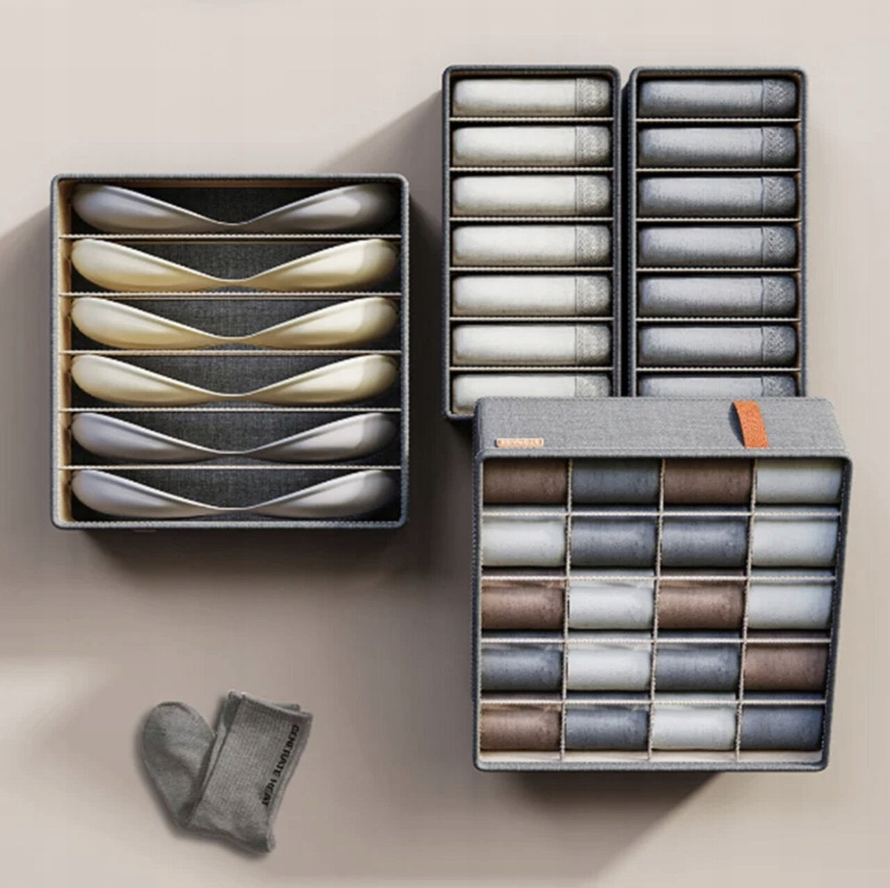 DRAWER Organizer for UNDERWEAR SOCKS CLOTHES CLOSET PANTS LARGE Length 32 cm