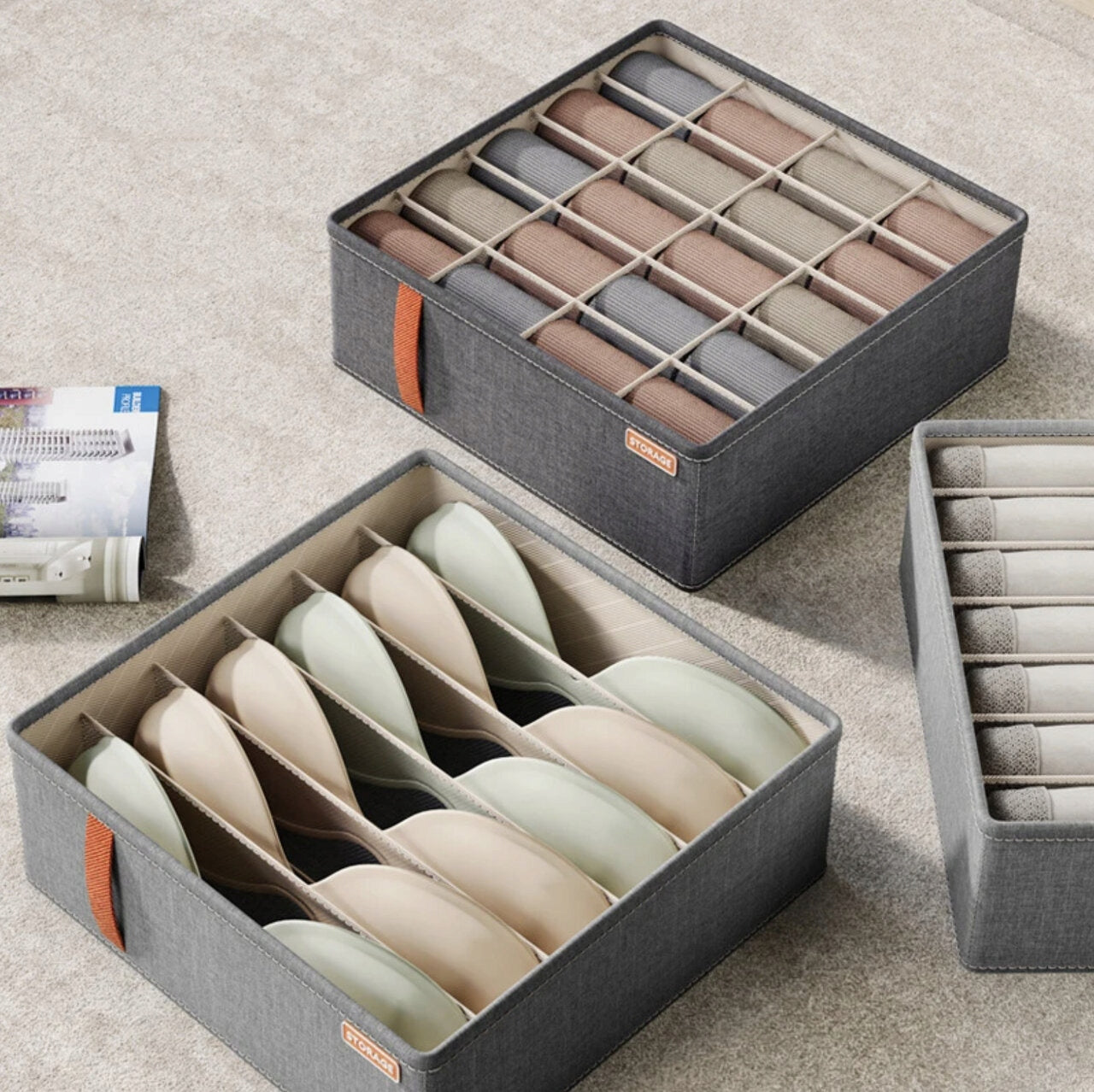 DRAWER Organizer for UNDERWEAR SOCKS CLOTHES CLOSET PANTS LARGE Number of pieces 1 pcs