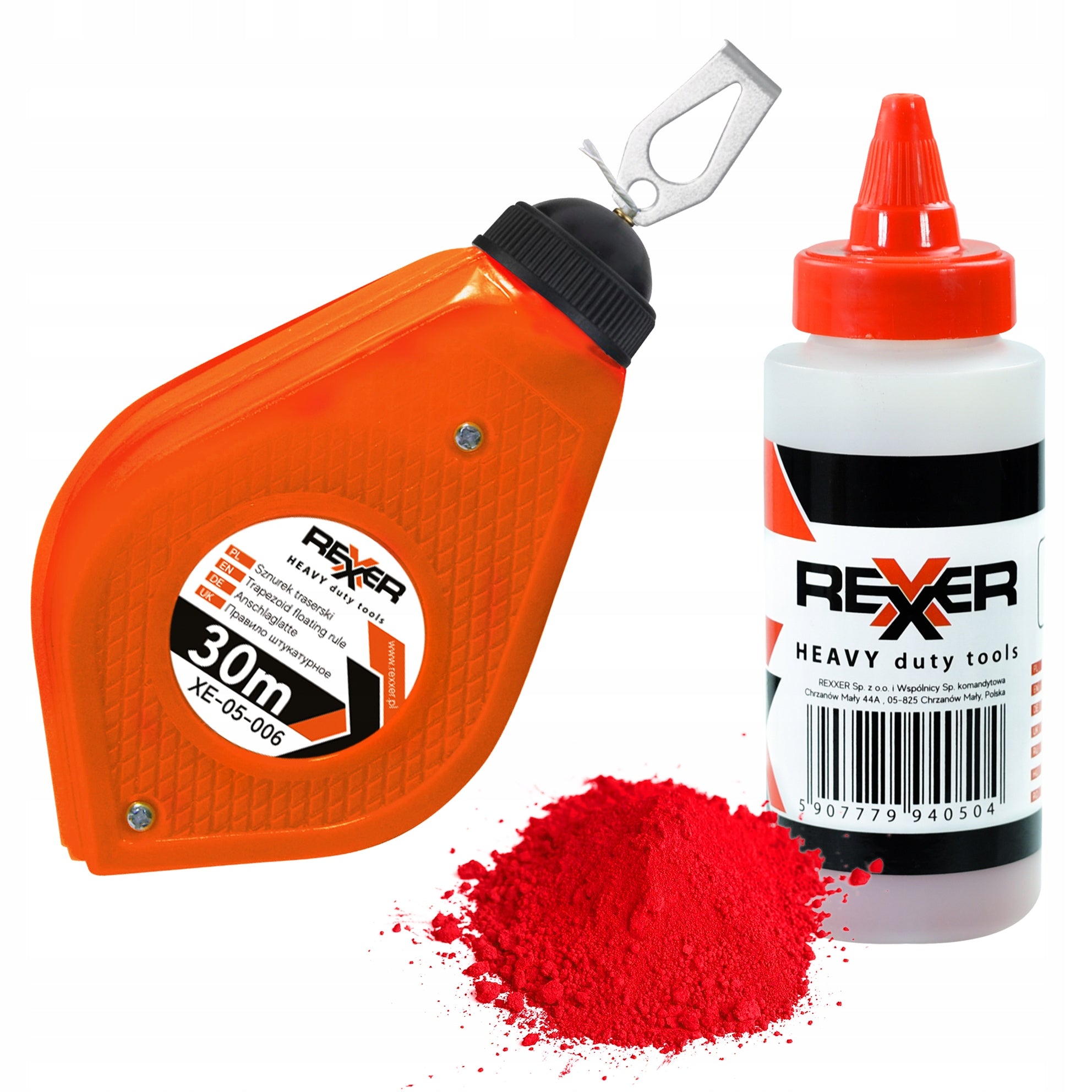 DRAWSTRING 30 M + CHALK 115 G RED