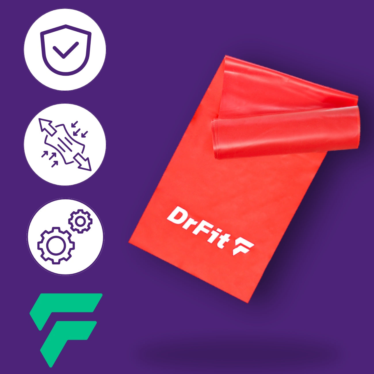 DRFIT TAPE FOR REHABILITATION AND EXERCISE RESISTANCE LATEX RUBBER 2,2 KG Packaging status original