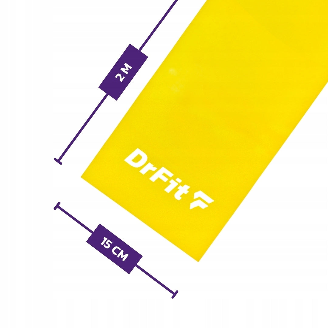 DRFIT TAPE FOR REHABILITATION AND EXERCISE RESISTANCE LATEX RUBBER 3,6 KG Manufacturer code GUMA OPOROWA DO ĆWICZEŃ LATEKSOWA CIEMNOŻÓŁTA