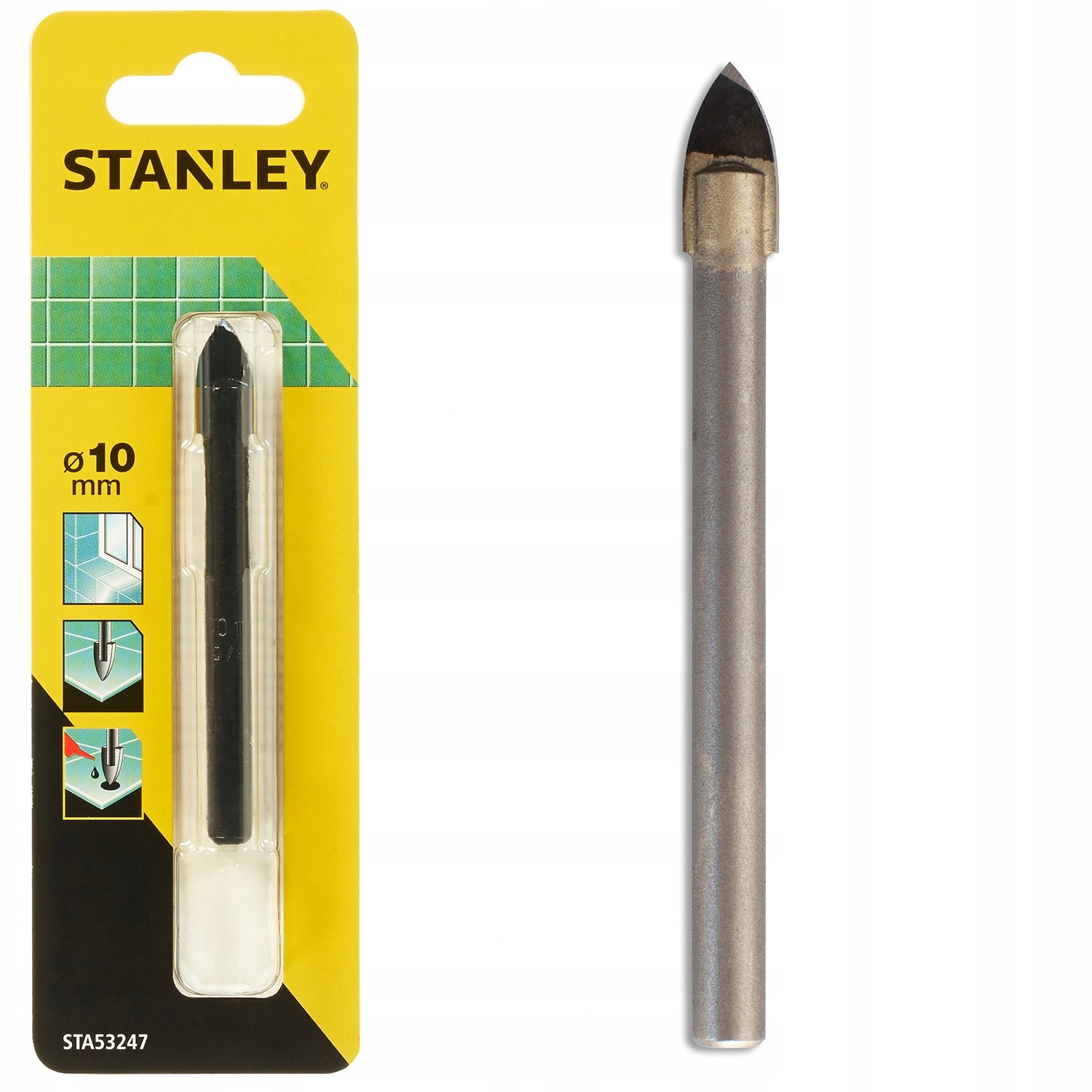 DRILL BIT FOR GLASS AND CERAMIC TILES FI 10MM STANLEY