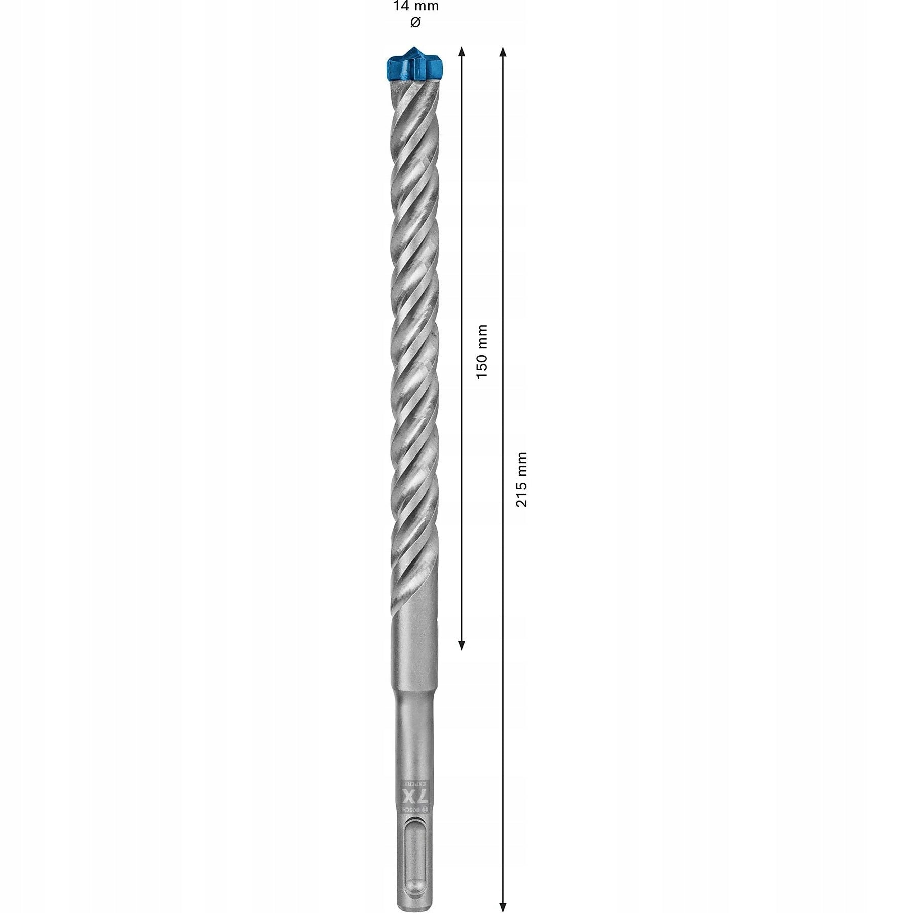 DRILL BIT FOR REINFORCED CONCRETE BOSCH EXPERT SDS PLUS-7X 14X150X215 MM 1 PC. Drill bit type spiral