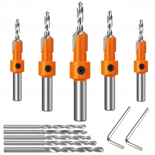 DRILL BITS WITH WOOD BEVEL DREDGE CORNICE SET OF 5PCS