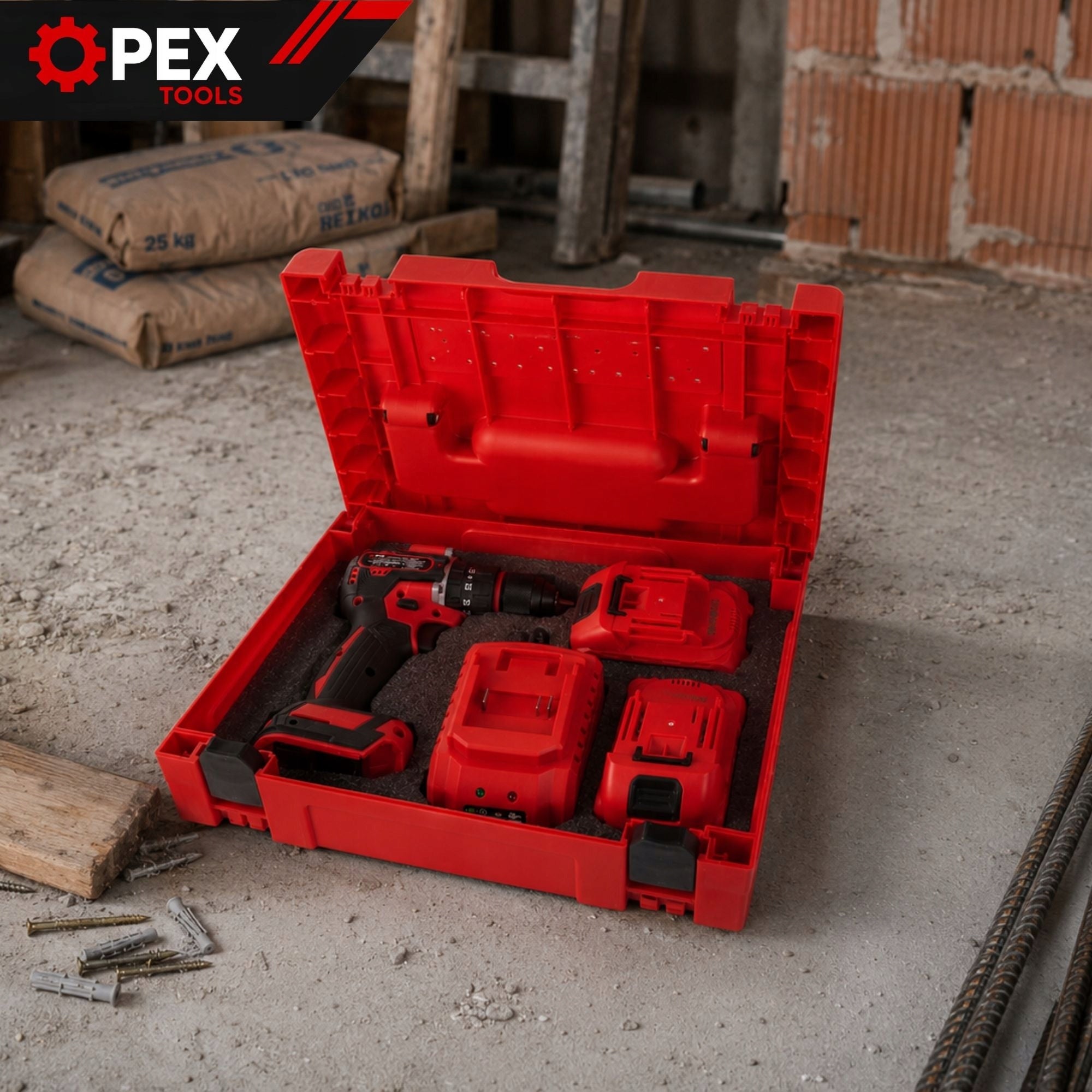 DRILL CORDLESS IMPACT DRIVER BRUSHLESS 2x BATTERY PRO Series OPX PRO