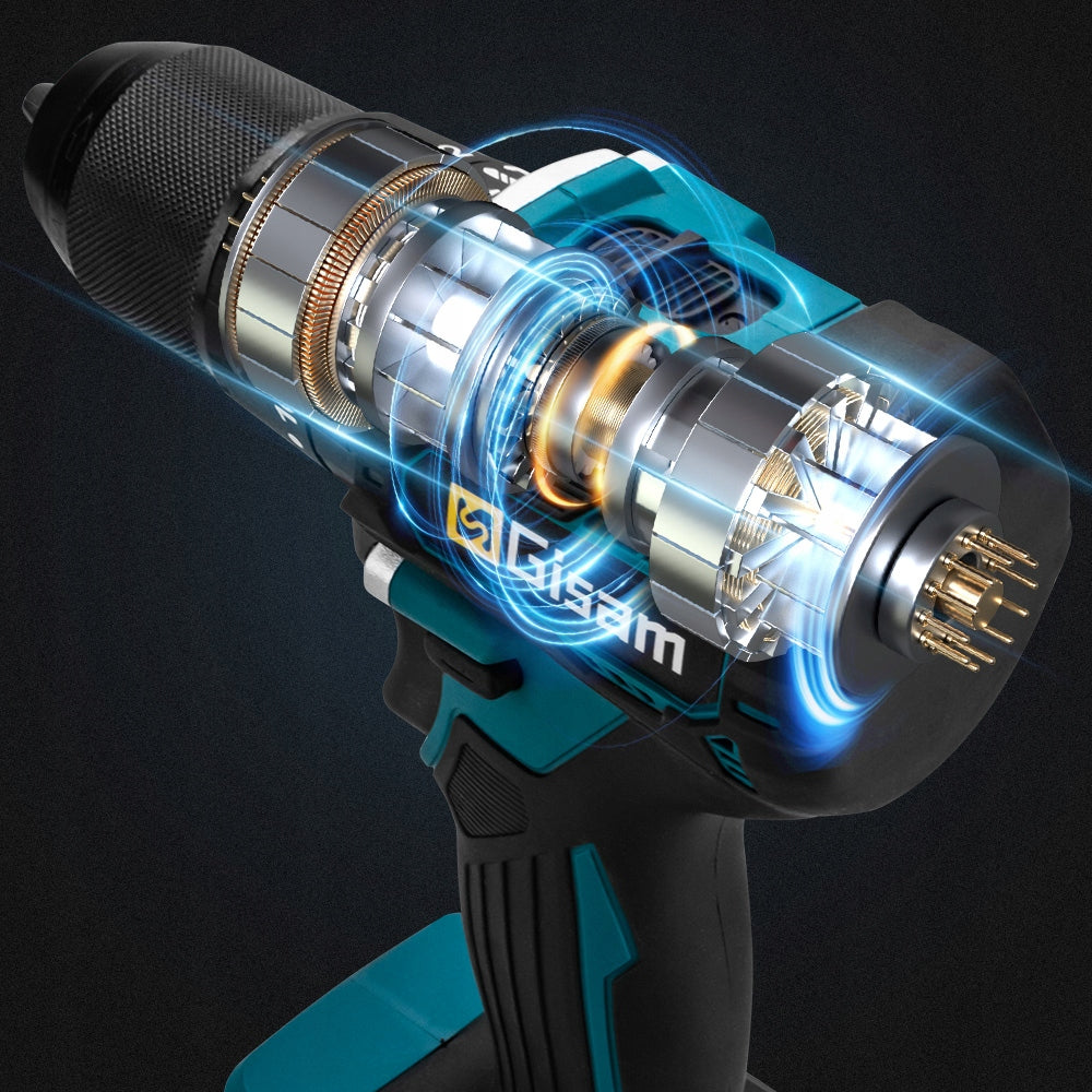 DRILL CORDLESS IMPACT DRIVER BRUSHLESS POWERFUL SCREWDRIVER SET SUITCASE Number of batteries 2