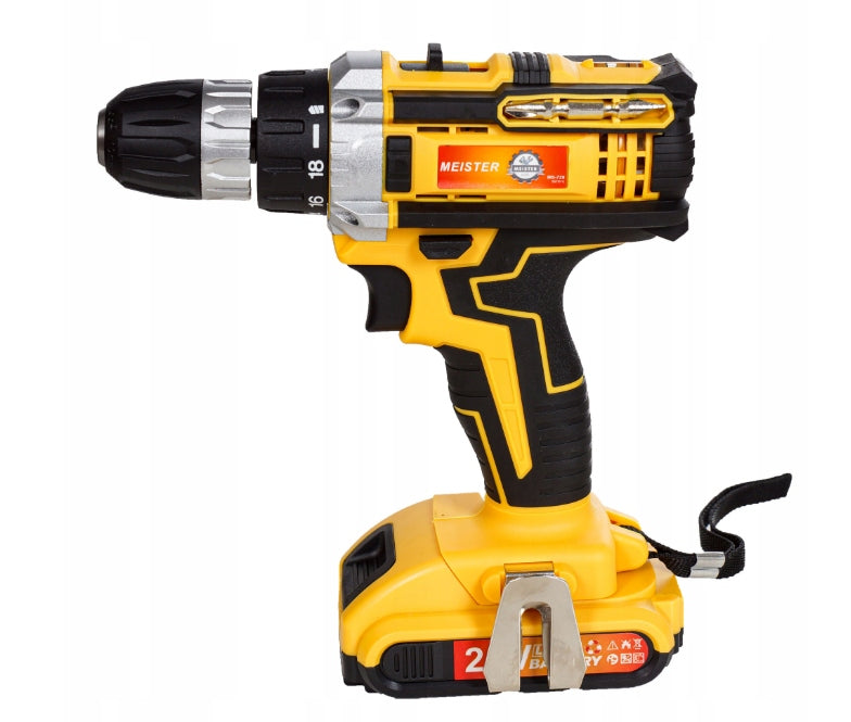 DRILL CORDLESS SCREWDRIVER MEGA STRONG 36V SUITCASE 2AKU BIT SET Brand Zilner