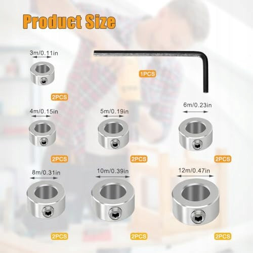 DRILLING DEPTH LIMITING RINGS SET OF 14 PCS STEEL Manufacturer code SWC5908151676318