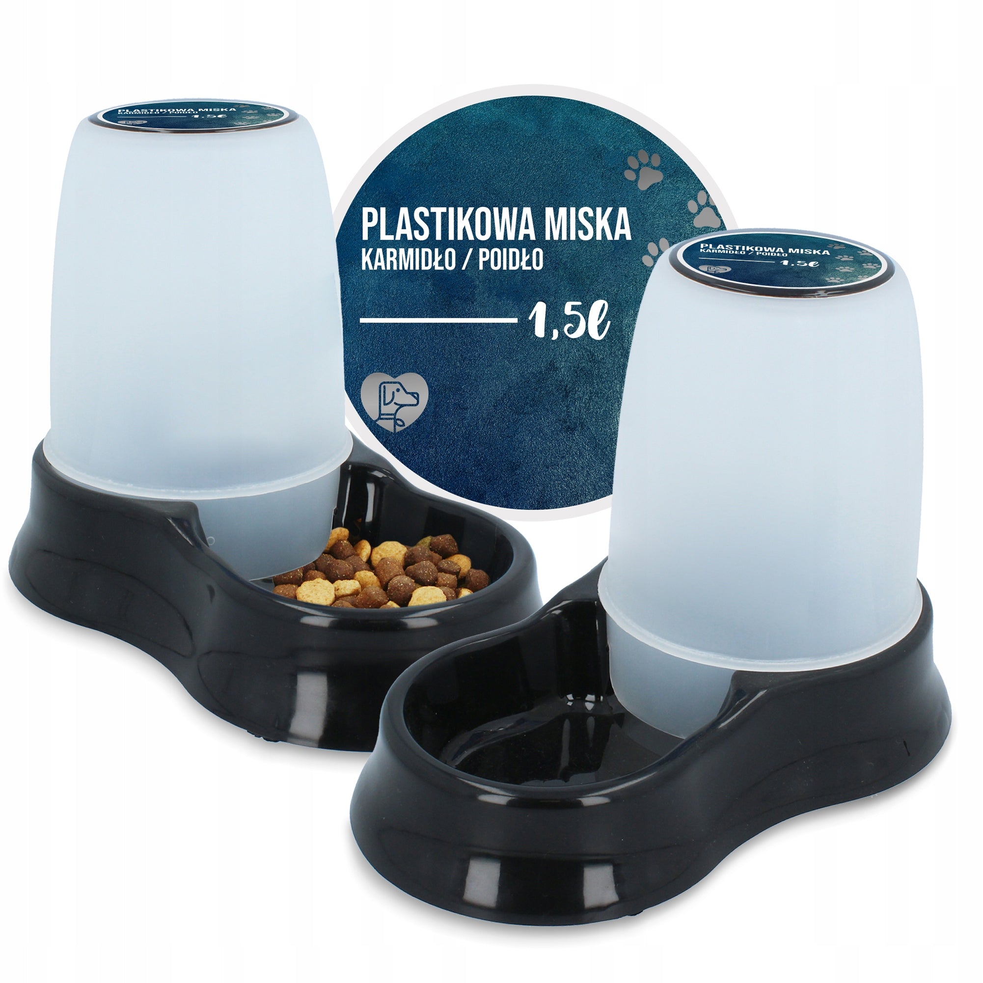 DRINKER FOR DOG 1,5 l BOWL CAT WATER FEEDING DISPENSER AUTOMATIC FEEDER J5
