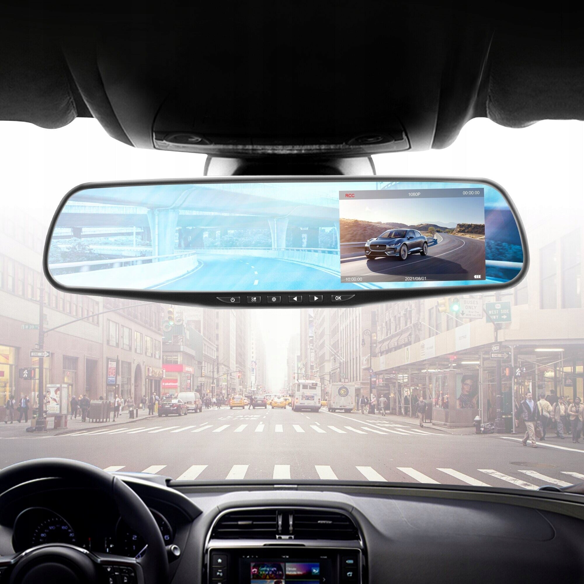 DRIVING RECORDER REAR VIEW CAMERA CAR IN MIRROR VIDEO RECORDER Model WIDEOREJESTRATOR REJESTRATOR JAZDY KAMERA COFANIA