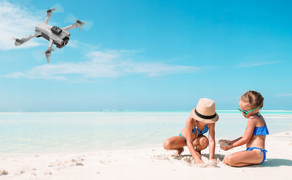 DRONE 4K CAMERA TWO LENSES THREE BATTERIES FOR PHOTOS AND VIDEO AT HEIGHT Brand no brand