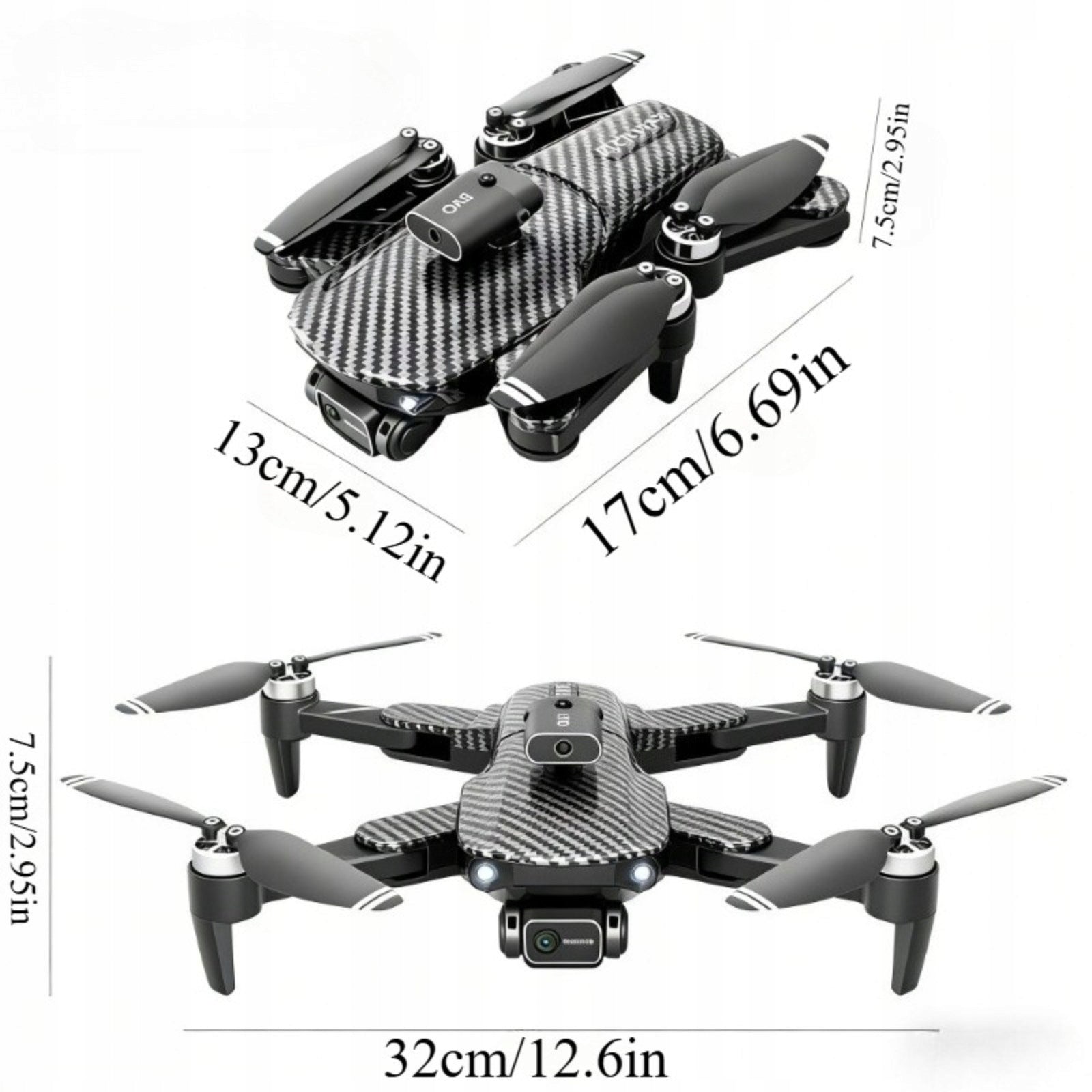 DRONE 4K TWO CAMERAS BRUSHLESS MOTOR BATTERY 3600MAH 35 MINUTES Packaging status original
