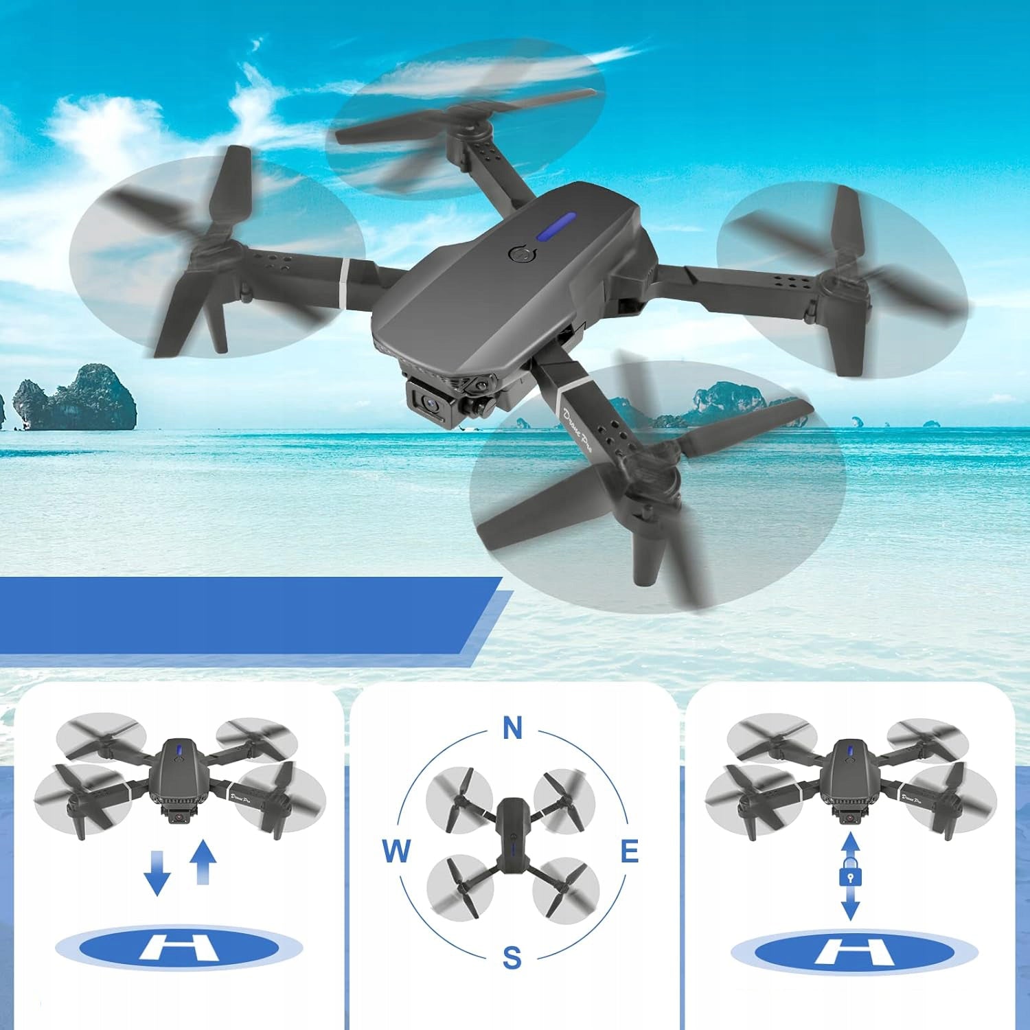 DRONE DUAL CAMERA 4K WIFI BRUSHLESS MOTORS, REMOTE CONTROLLED DRONES Brand no brand