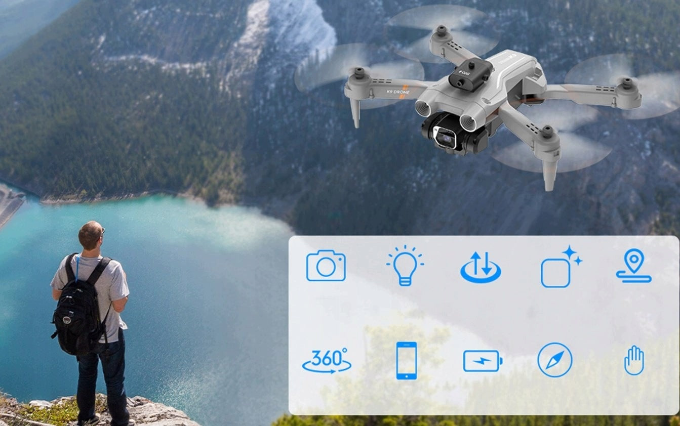 DRONE DUAL CAMERAS STABLE HOVER CAMERA 4K OBSTACLE DETECTION 3BATTERIES Brand no brand