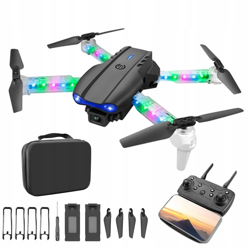DRONE FOLDING E99 DUAL CAMERAS HOVER MODE ACROBATICS 3D LED