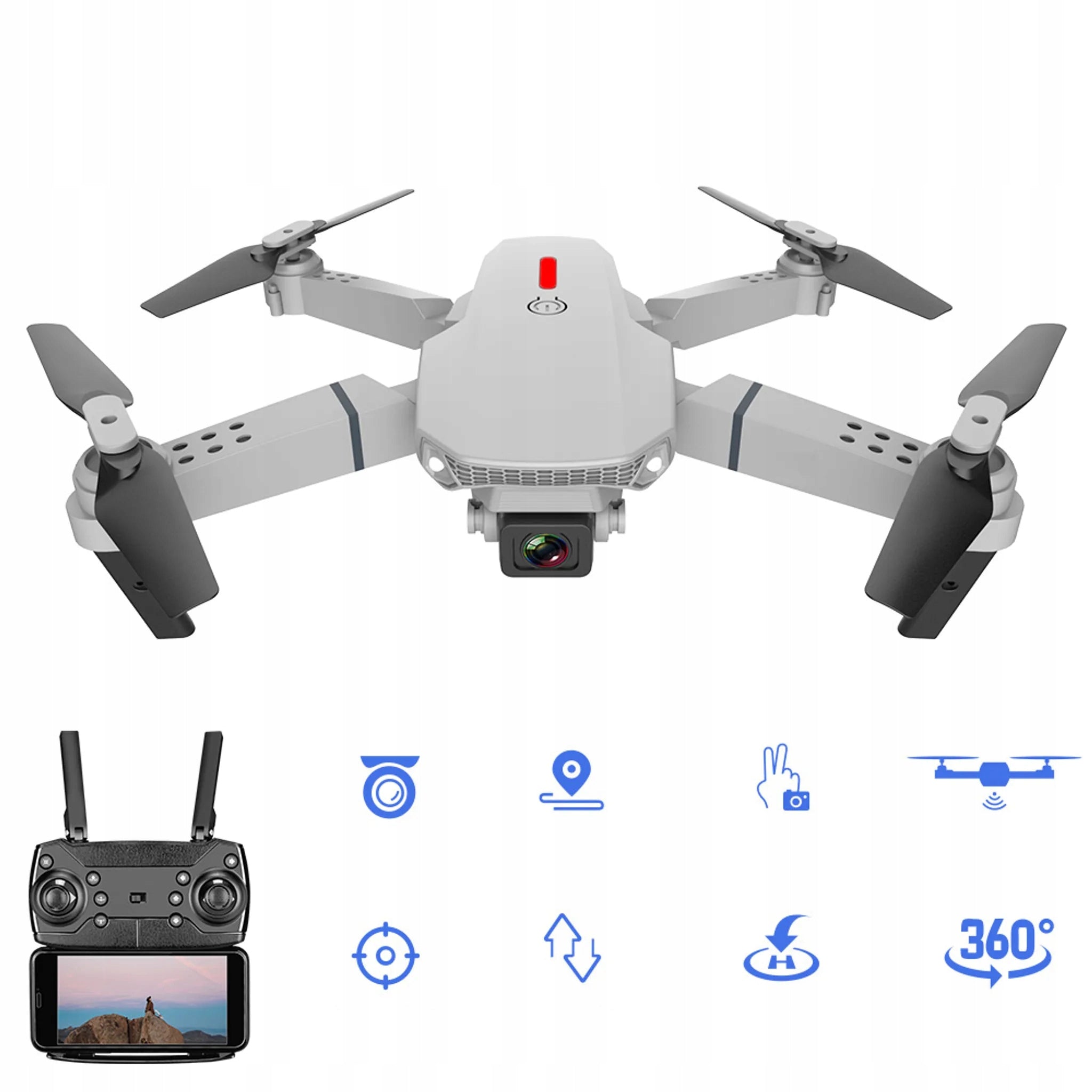 DRONE MULTIFUNCTIONAL QUADROCOPTER TOY 4K 2 CAMERAS + 3 BATTERY Manufacturer code 073101