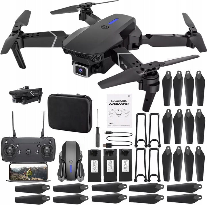 DRONE PRO WiFi CASE 2 HD LED CAMERAS 3 BATTERIES 1800mAh XXL SET EAN (GTIN) 601914395130