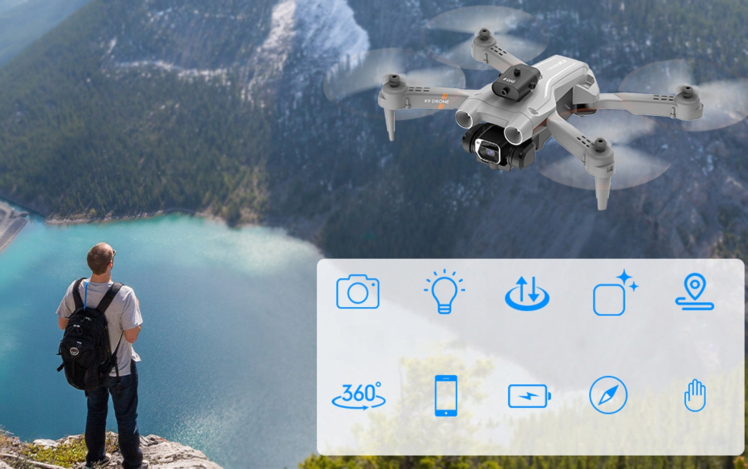 DRONE QUADCOPTER REMOTE CONTROLLED FOLDABLE WITH HD CAMERA LIVE STREAMING Manufacturer code RC Quadcopter +6TY0341