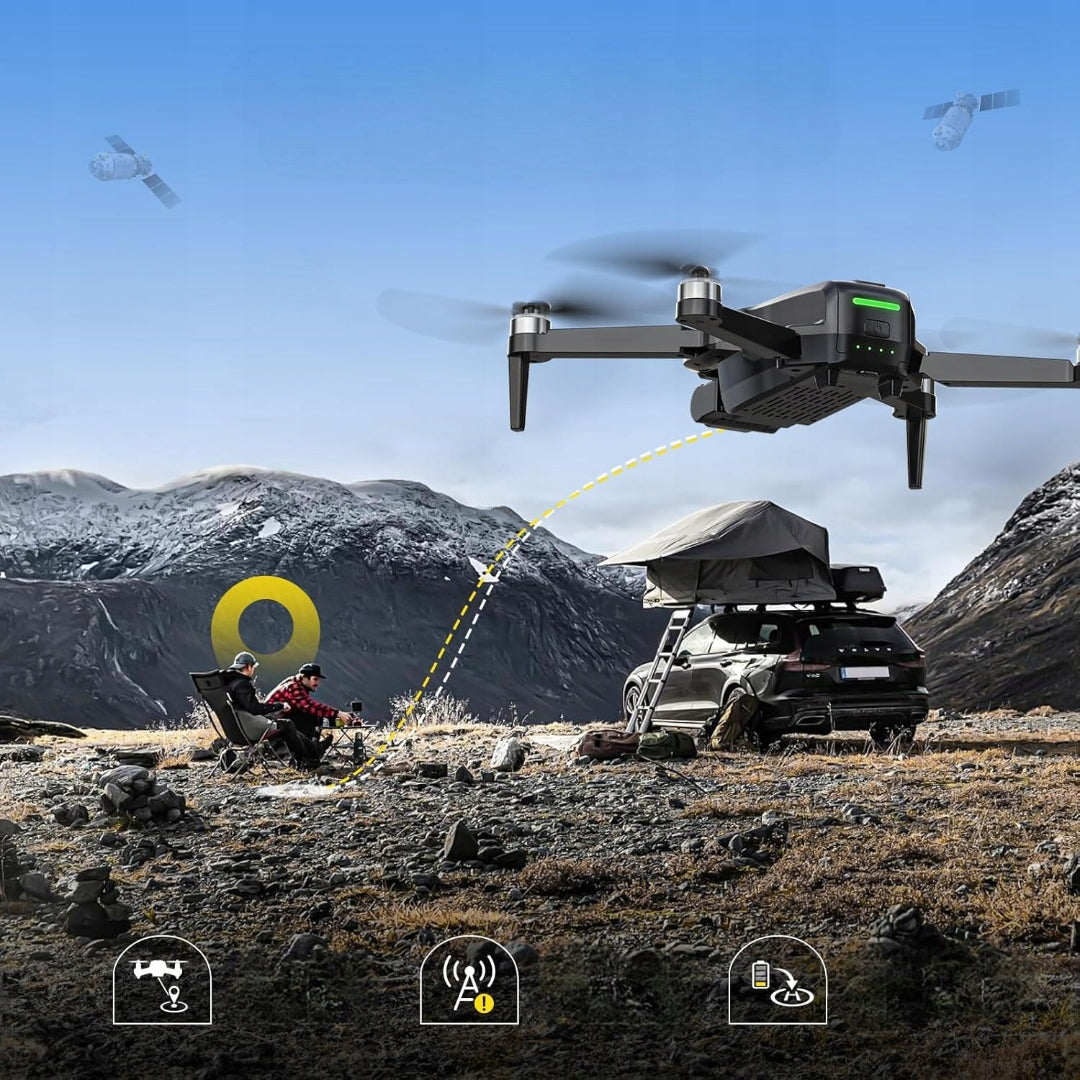 DRONE REMOTE CONTROLLED DEERC D65 CAMERA 4K PROFESSIONAL MULTICOPTER GPS Packaging status original