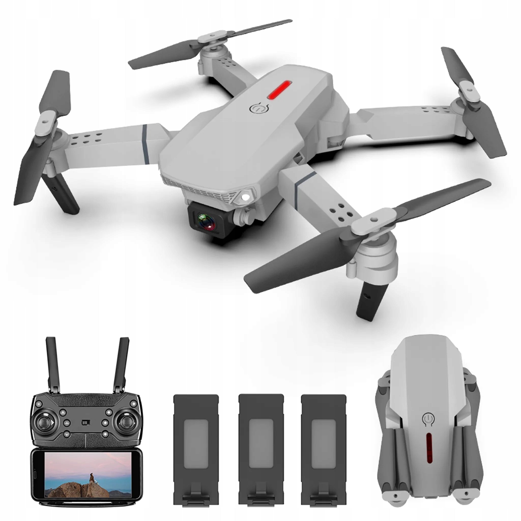 DRONE REMOTE CONTROLLED FOLDING DRONE SELFIE QUADCOPTER WITH HD MINI CAMERA