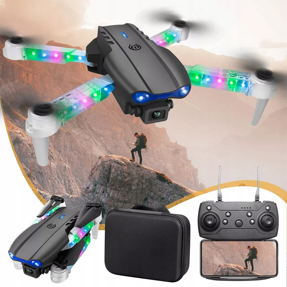 DRONE REMOTE CONTROLLED WITH WIFI CAMERA LED LIGHT HEADLESS MODE STABLE FLIGHT Model A77