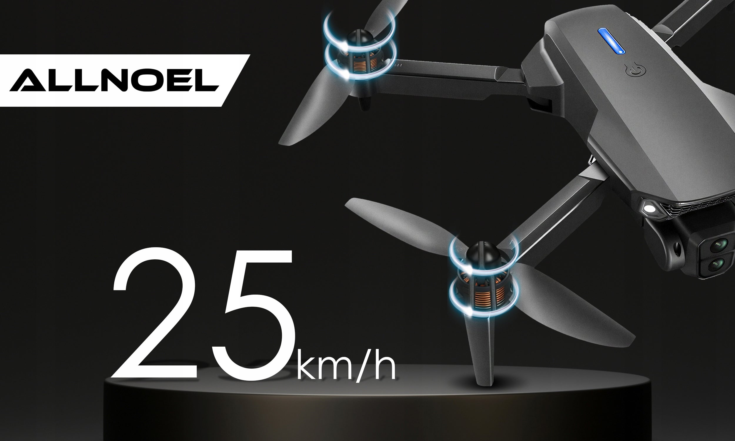 DRONE TOY 125G LCD CONTROLLER 2 WiFi Cameras 3x AKU 300m BRUSHLESS Manufacturer code Dron z dużym wyświetlaczem / 3x aku
