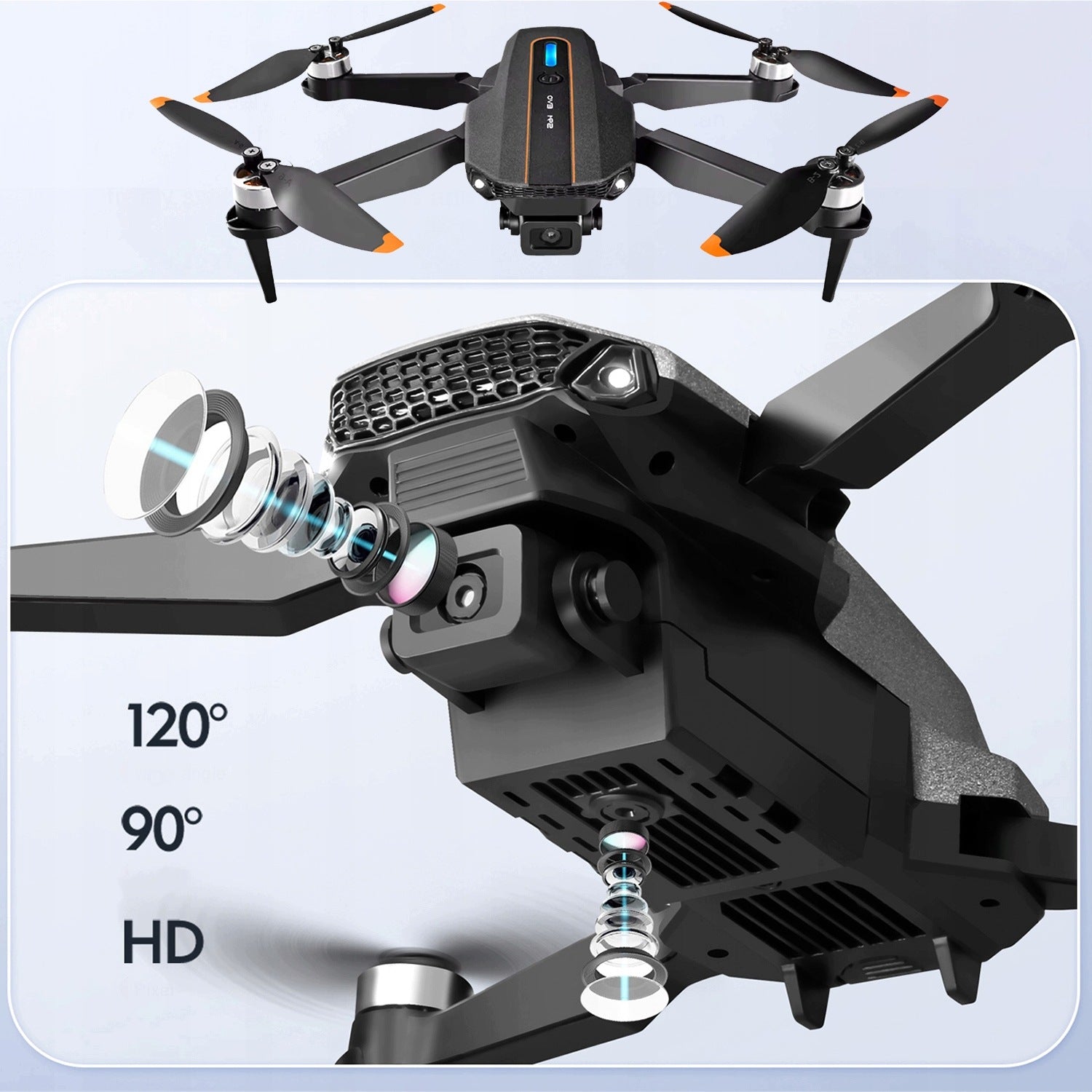 DRONE TOY S91 2 CAMERAS WiFi BRUSHLESS MOTORS HOVER APP Model dron S91
