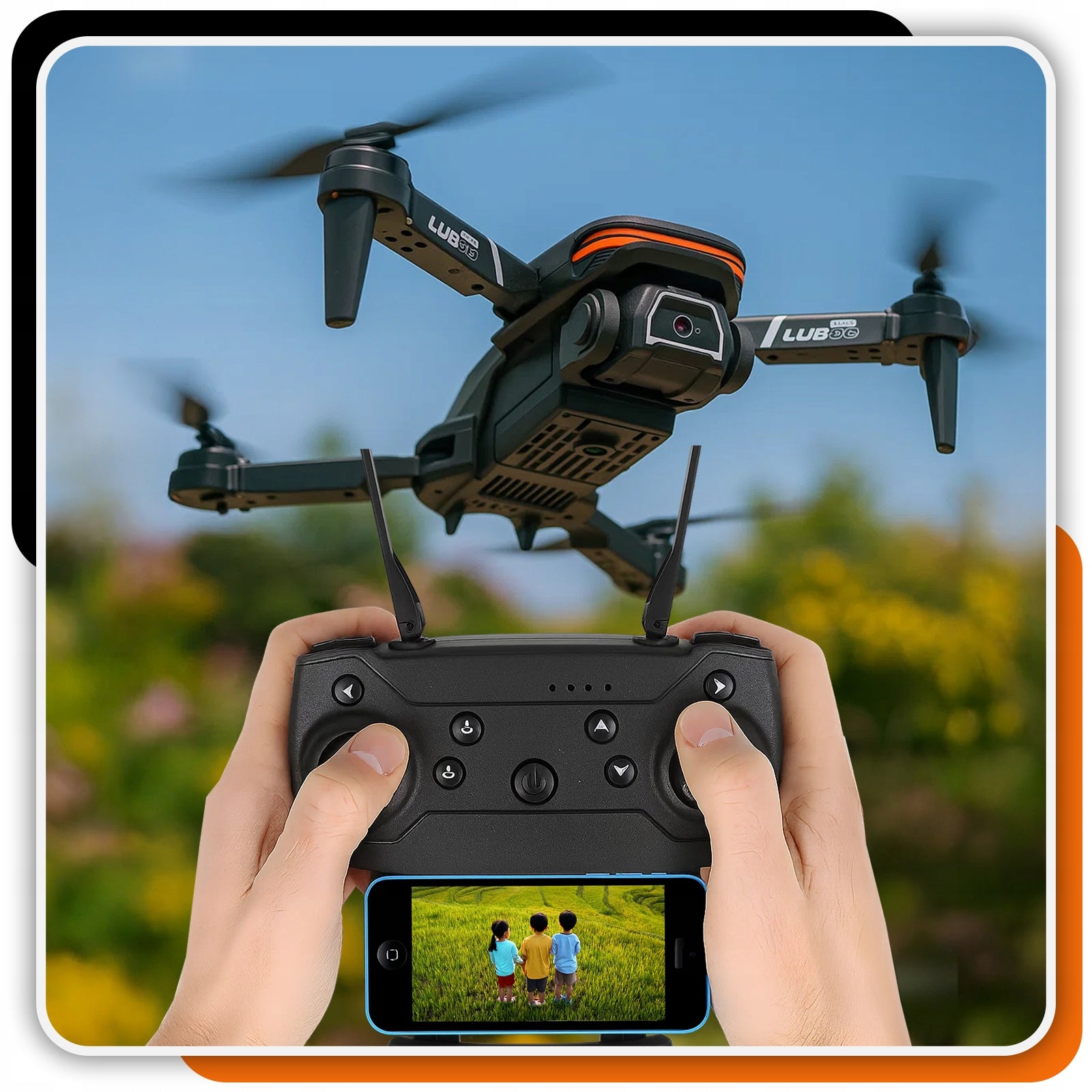 DRONE TWO WIFI CAMERAS FOLDING COVER TOY HOVER RECHARGEABLE REMOTE CONTROL 2.4GHz Model 651459264