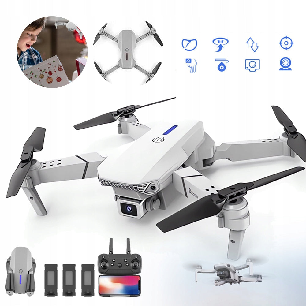 DRONE WITH 4K CAMERA, FOR CHILDREN AND ADULTS, FOLDABLE MINI RC QUADCOPTER