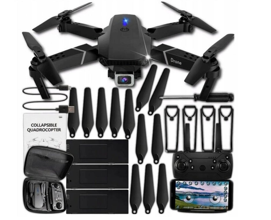 DRONE WITH 4K HD CAMERA D88 E88 PRO 150 m 1800 mAh