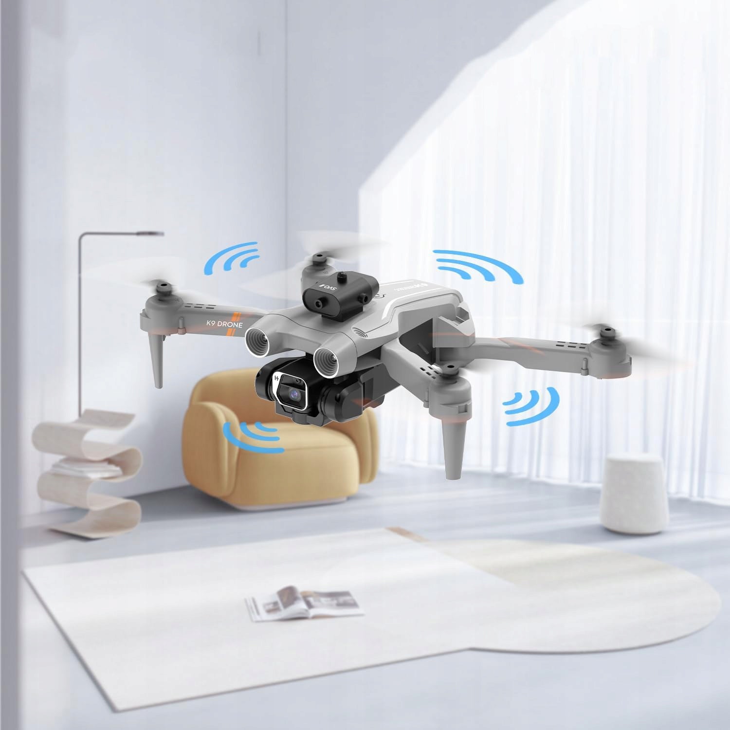 DRONE WITH 4K HD CAMERA FOR KIDS AND ADULTS, FOLDABLE MINI RC QUADCOPTER Packaging status original