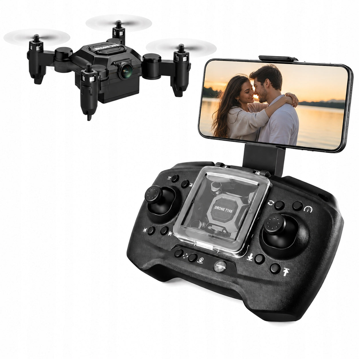 DRONE WITH CAMERA FPV WIFI REMOTE CONTROLLED MINI GIFT 360 ROTATION TOY
