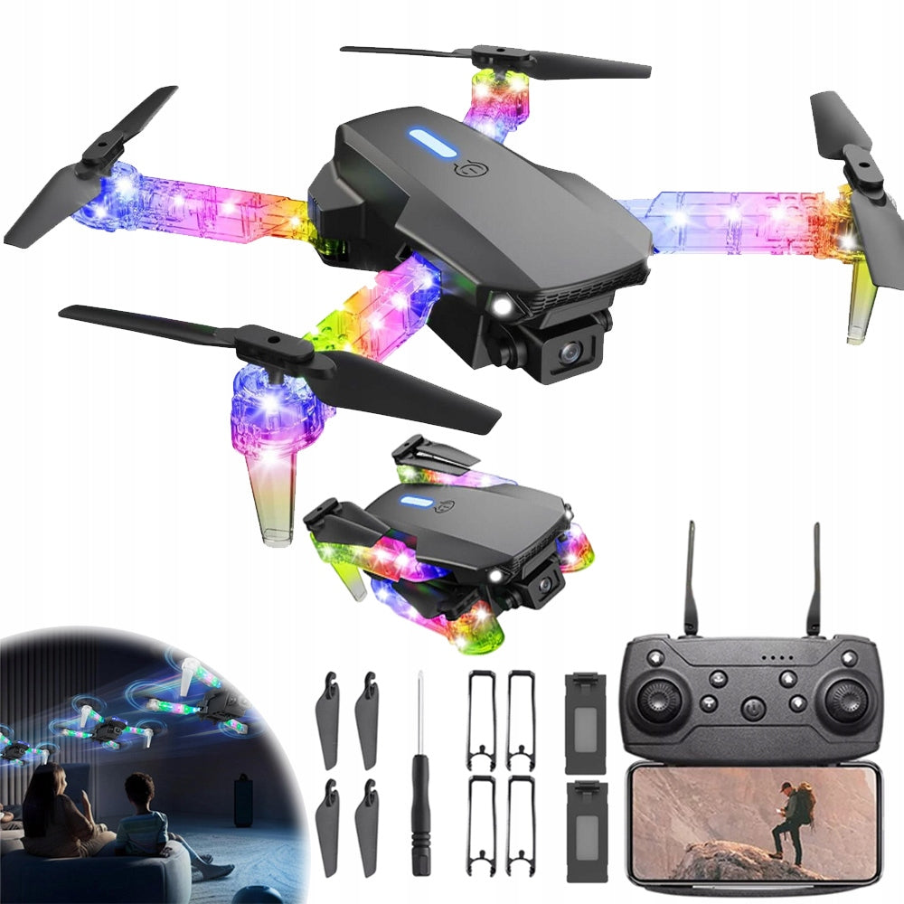 DRONE WITH DUAL WIFI CAMERA HOVER 100M FLYING AT NIGHT + SUITCASE
