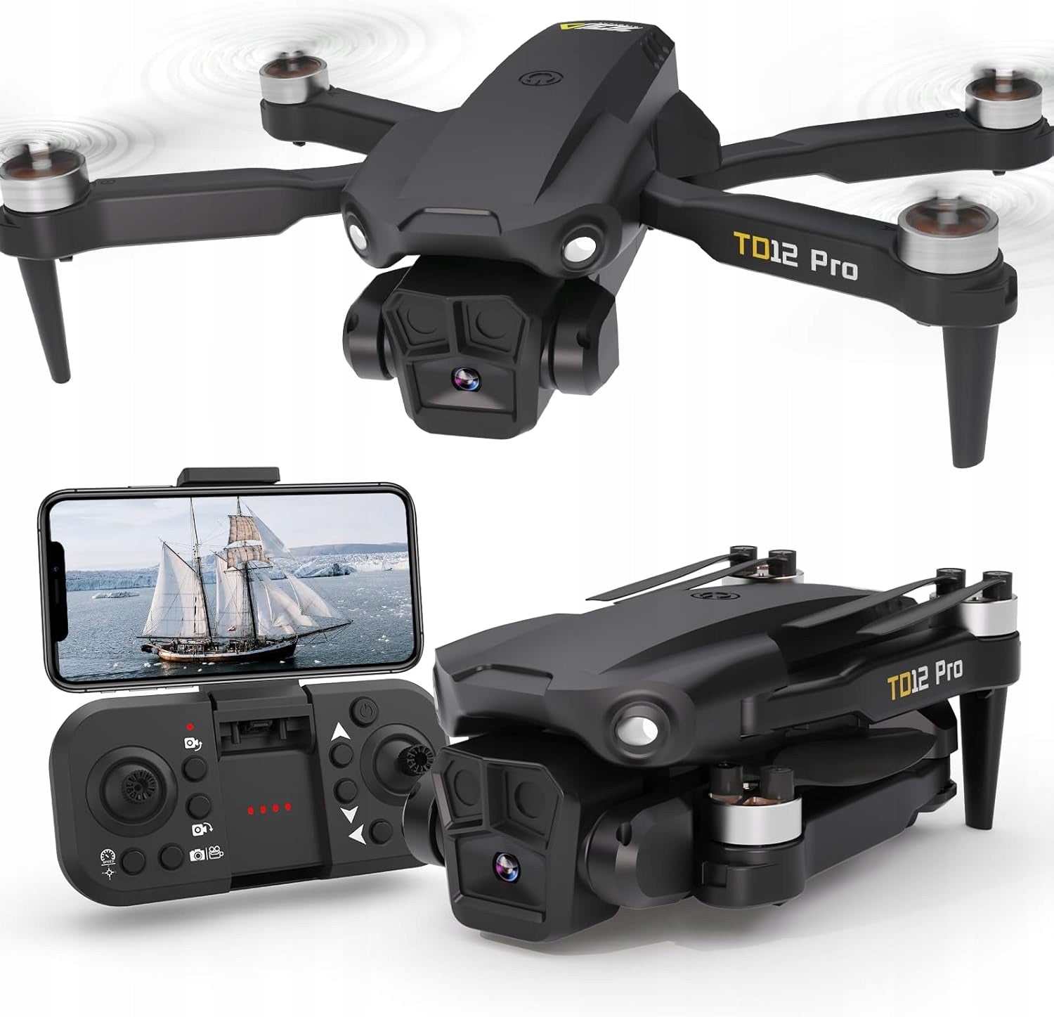 DRONE WITH MINI CAMERA 360° REVERSIBLE 2 FPV CAMERAS FOLDABLE WITH 2 BATTERIES Manufacturer code 5907153318530
