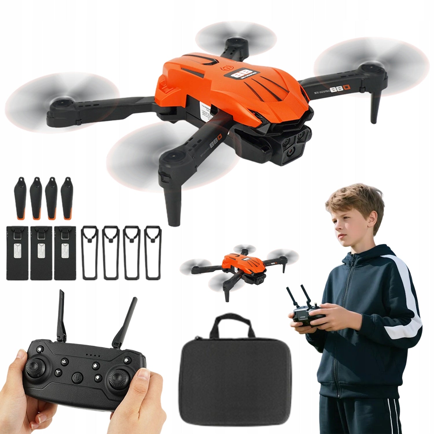 DRONE WITH WIFI CAMERA 2,4G TOY REMOTE CONTROLLED APPLICATION RANGE 100M