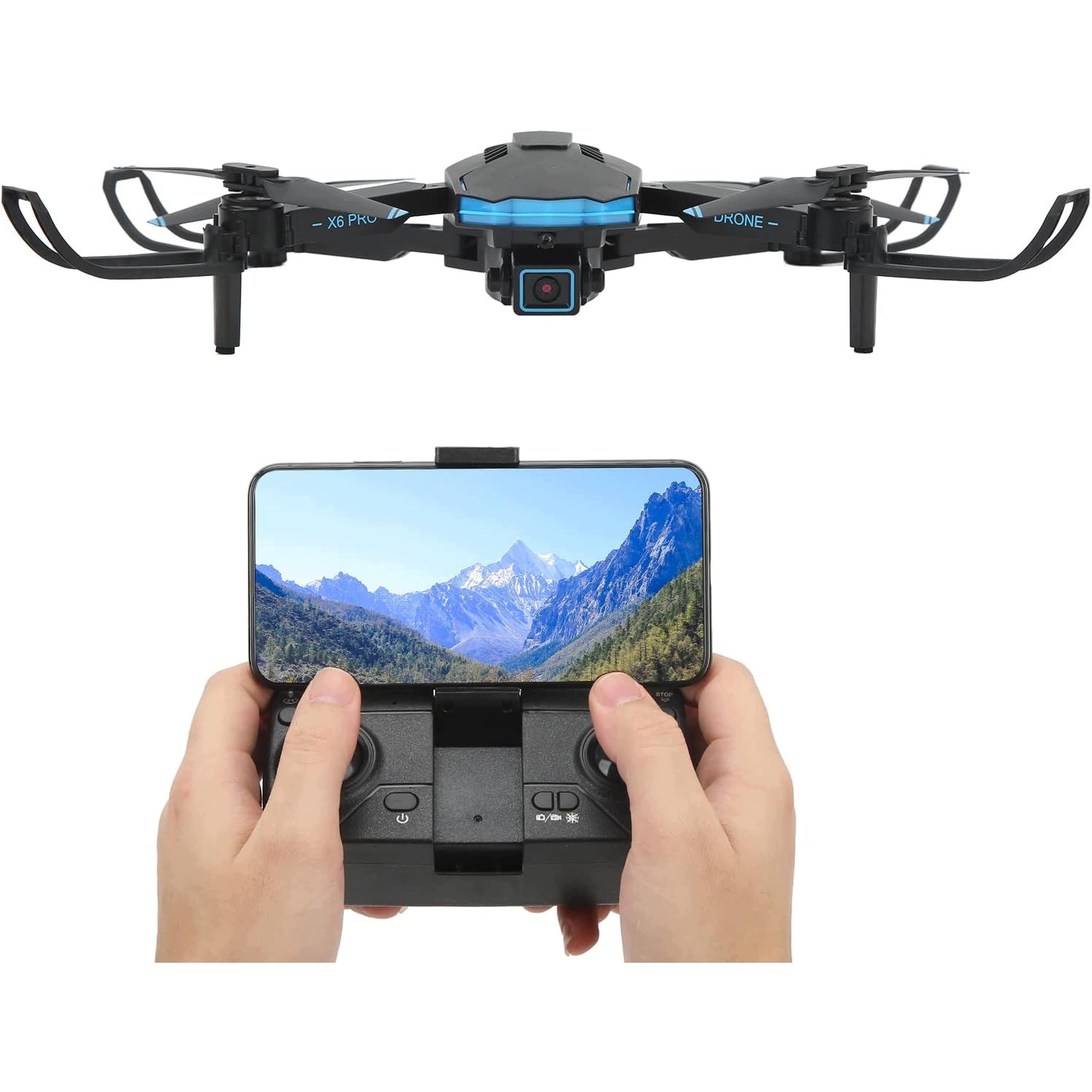 DRONE X6 FOLDABLE 4K NESTNICHE CAMERA FOLDABLE QUADCOPTER 1080P 3D Brand no brand
