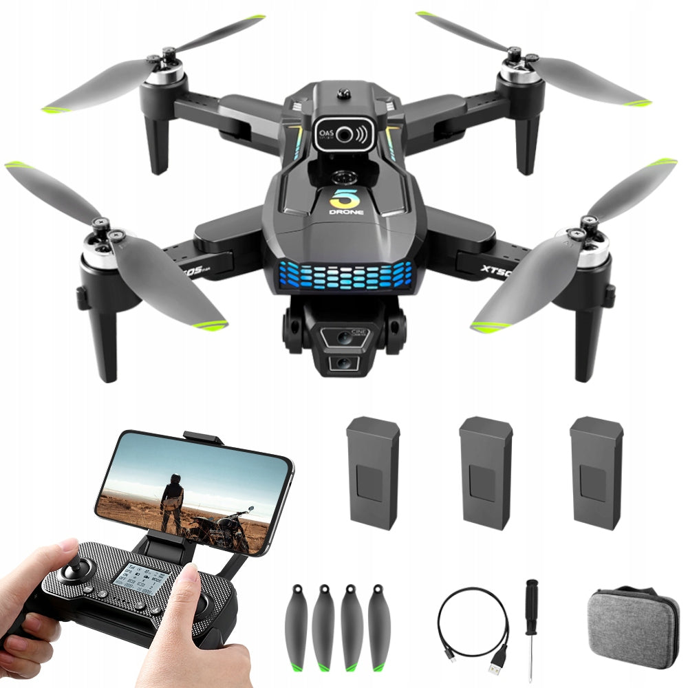 DRONE XT505 3 BATTERIES AVOIDING OBSTACLES HEADLESS GPS 2000M BRUSHLESS