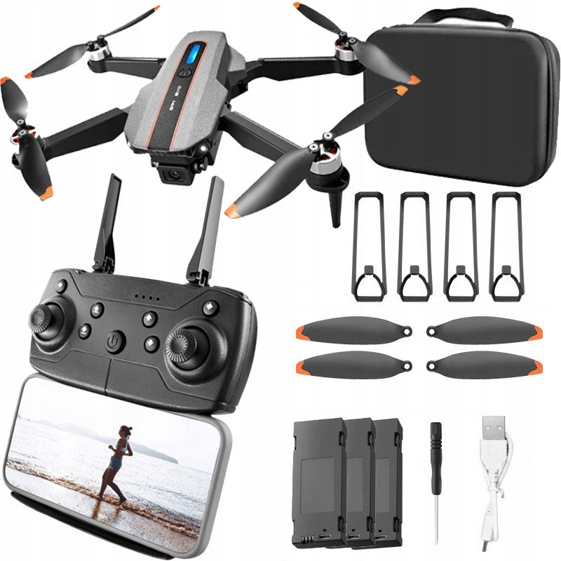 DRONE YONII-D4 BRUSHLESS MOTORS 2 CAMERAS HOVER 3 BATTERIES TOY