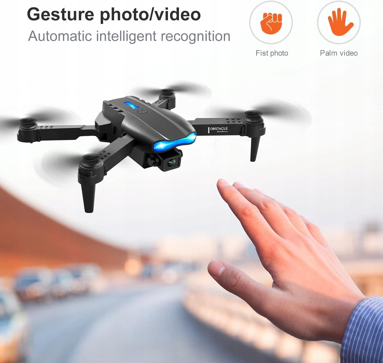 DRONES WITH CAMERA FOR ADULT BEGINNERS, FOLDABLE REMOTE CONTROLLED Packaging status original