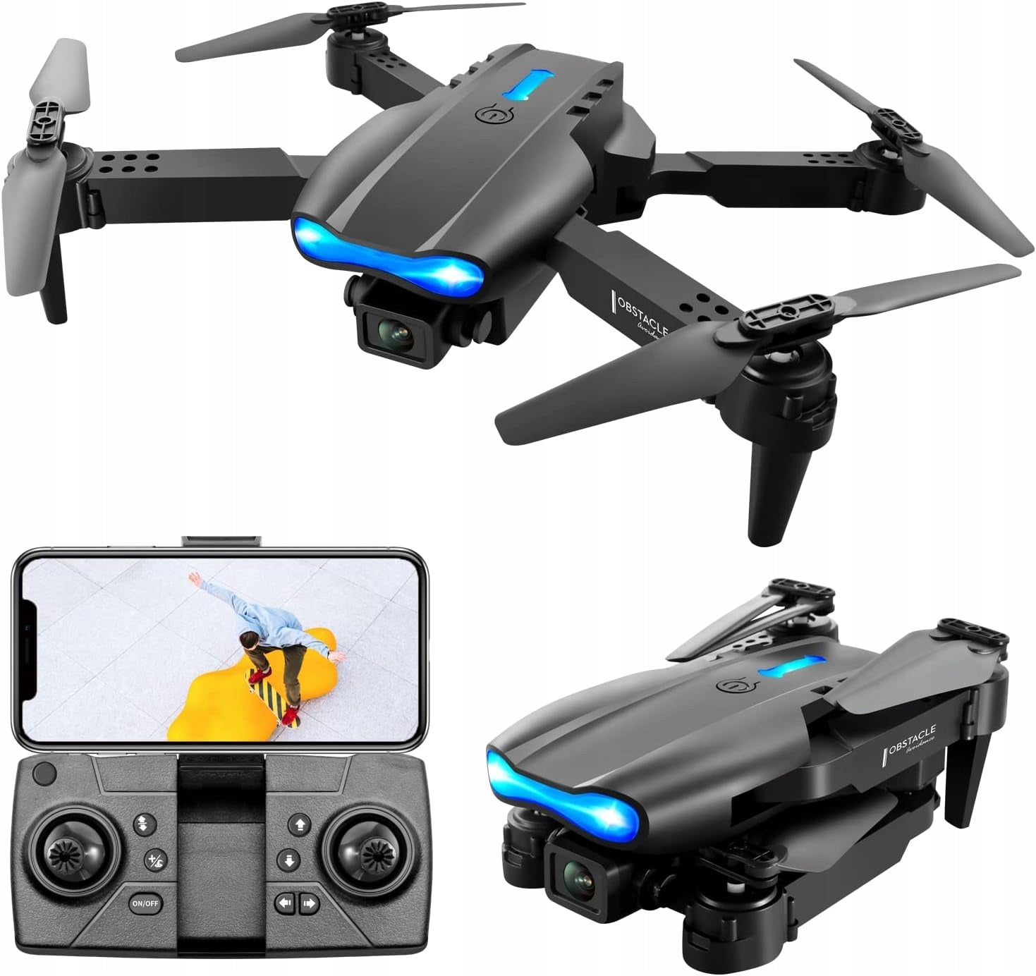DRONES WITH CAMERA FOR ADULT BEGINNERS, FOLDABLE REMOTE CONTROLLED