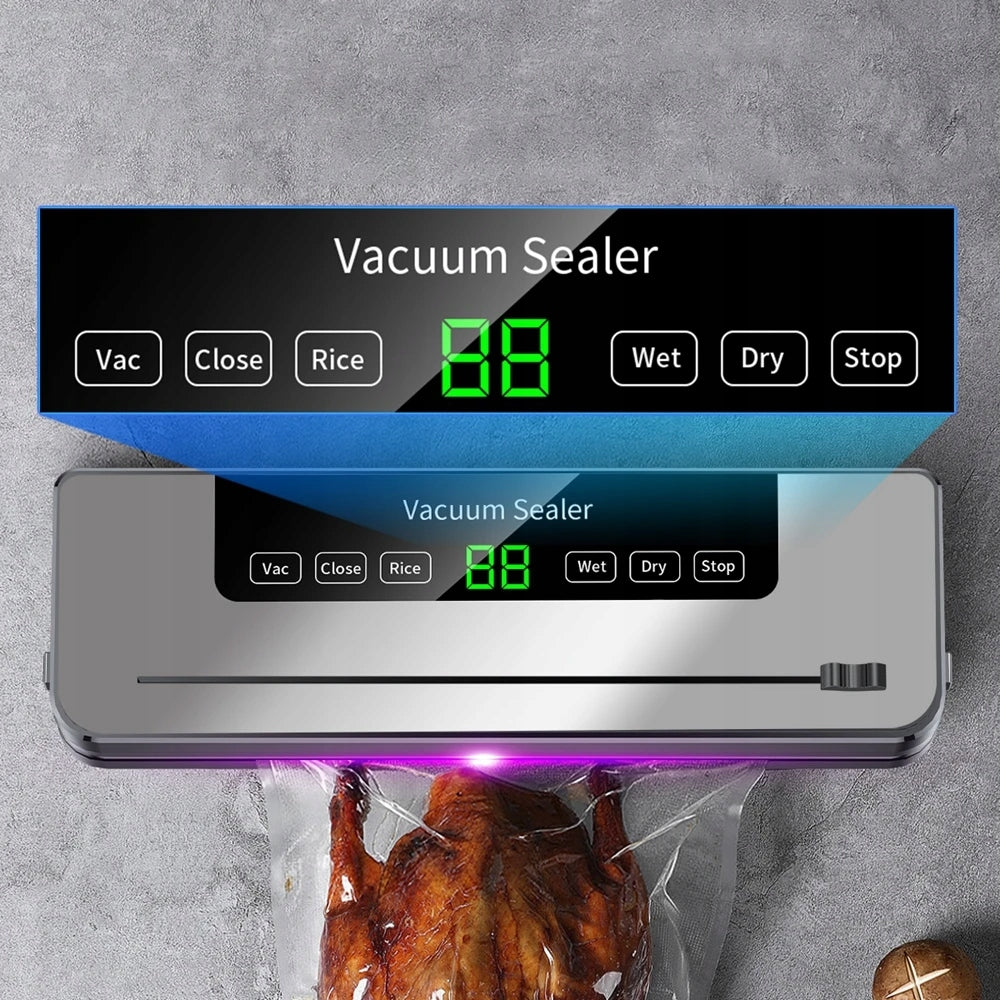 DRY AND WET FOOD VACUUM SEALER 120W + VACUUM FILMS Packaging status original