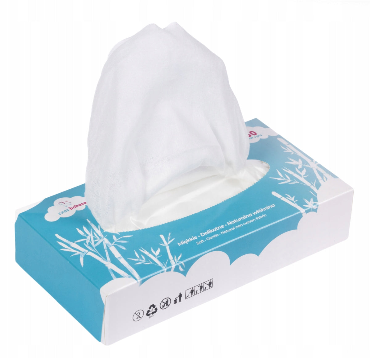 DRY BAMBOO WIPES FOR BABIES CHILDREN 50 pcs CZAS BOBASA
